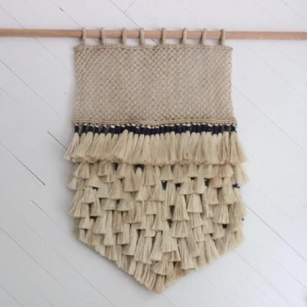 Macrame and tassel wall hanging